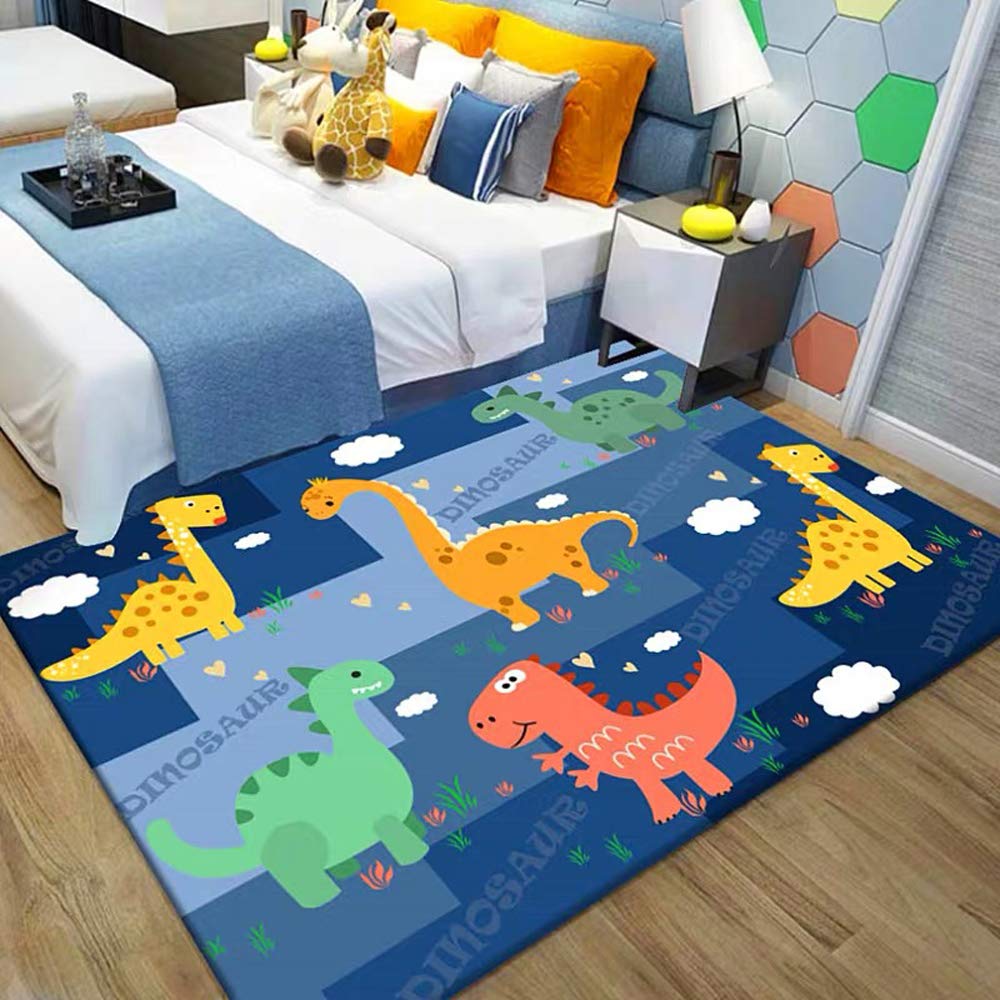HB.YE Kids large Play Mat Baby Soft Durable Rugs Children Colorful Animals Carpet Living Room Decor Gifts 80 * 160 CM (Dinosaur)