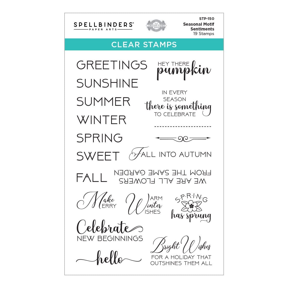 Spellbinders - Seasonal Motif Sentiments- Seasonal Label Motifs
