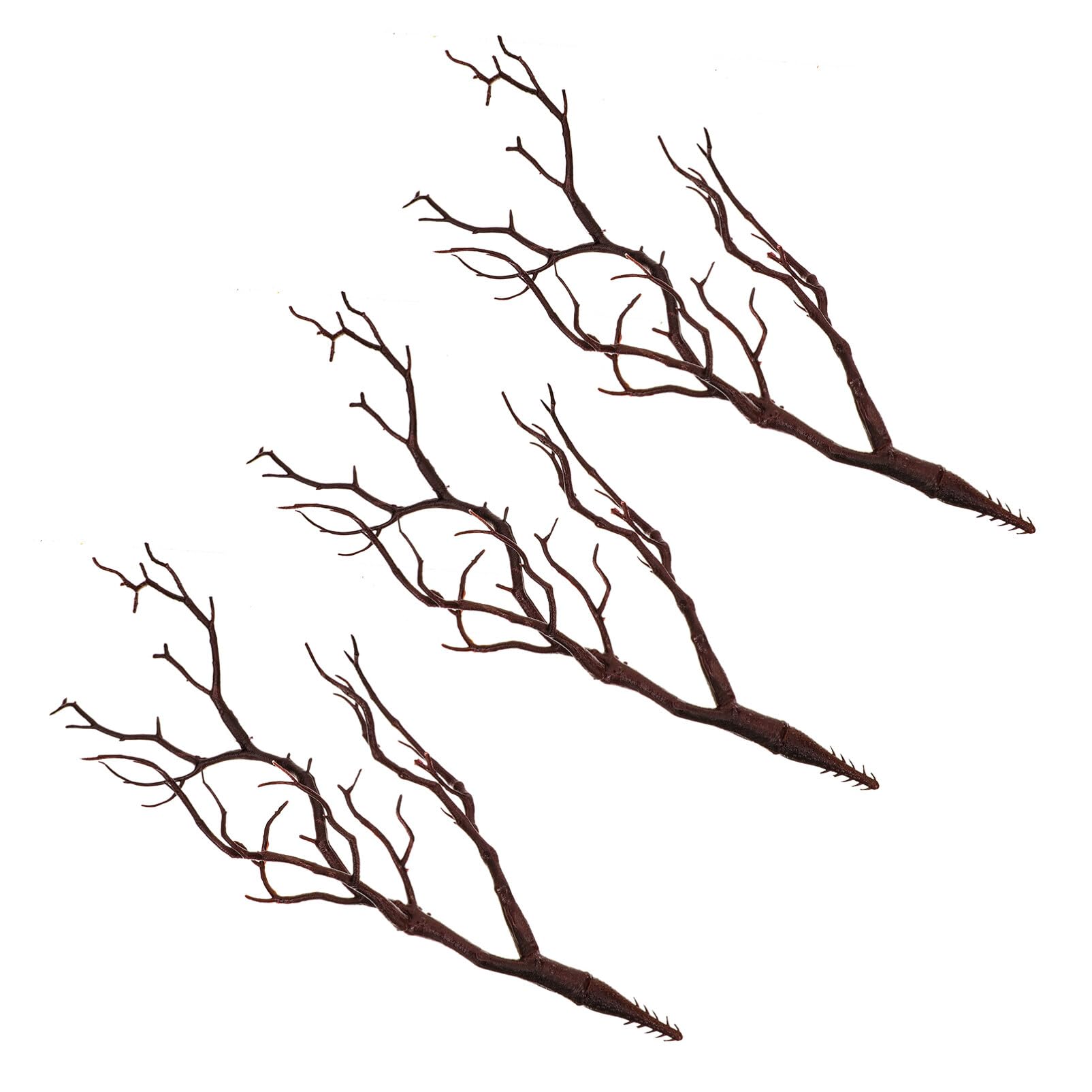 Garneck 3pcs Artificial Antler Decor, Artificial Coral Branch DIY Antler Headdress Halloween Decorations Plants Artificiales Decorativas for Tables Vases Brown