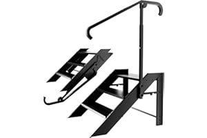 FRUYYZL 3 Step Stool Foldable,Step Ladder Folding,RV Steps with Height Adjustable Handrail and Non Slip Feets, Hot Tub Steps for Home, Travel Trailer, Camper, Mobile Home, Spa, and Porch