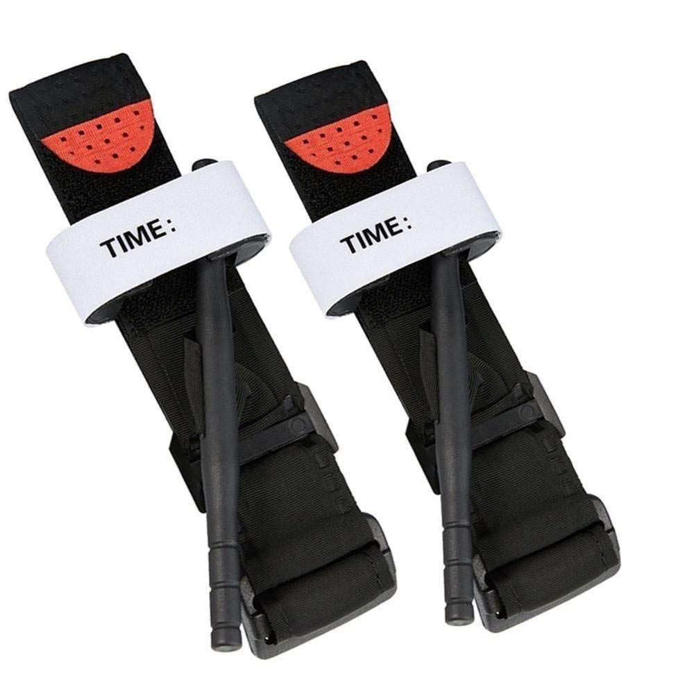 Exeton - Tourniquet for Combat Medical, Emergency, Military Tourniquet for First Aid, Bleeding Control, Hemorrhage Control, School Training, Severe Emergencies or Occluding Blood Flow (Black - 2 PCS)