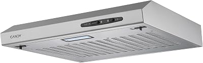 CFT610/5S Campana 60 cm Ancho, 3 Niveles de Potencia, Capacidad extracción 208 m3/h, iluminación LED, 87.5 W, 55/71 decibels, Silver