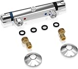 Marketero Thermostatic Shower Mixer Tap Wall Mounted Chrome Brass view 7