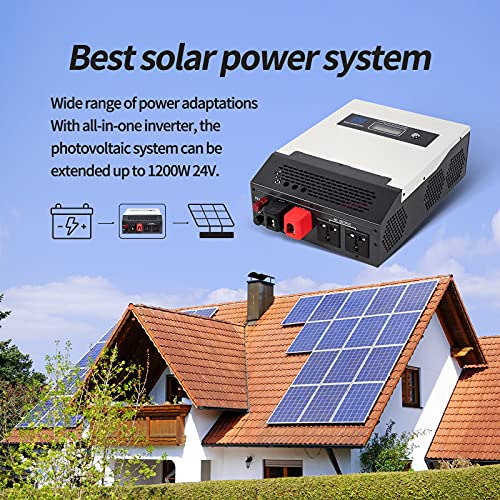 ECO WORTHY 1500W 24V All in one Solar Hybrid Inverter With Built in 50A