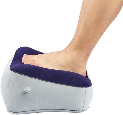Inflatable Footrest Pad Soft Foot Rest Pillow Flocking Pillow