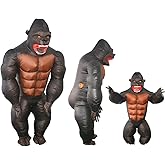 LafaVida Inflatable Costume Gorilla Monkey Full Body Naughty Funny Costume Suit for Halloween Party Adult Child Toddler Size