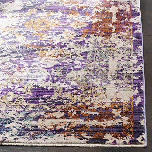 Safavieh Sutton Collection SUT403F Lavender and Ivory Runner (3' x 12')