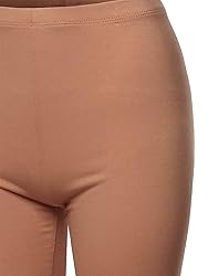 A2Y Basic Solid Cotton Mid Thigh High Rise Biker