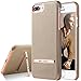 iPhone 7 Plus Case, G-CASE [Plating ] - Gold and Metallic Rose Gold [Metal Kickstand][Anti-Scratch][Synthetic Leather][Shockproof][Bulit-in Magnetic Metal Plate] For Apple iPhone 7 Plus (2016)