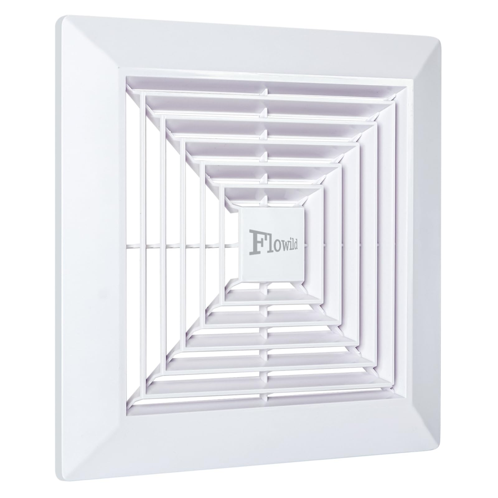Flowild 9x9 Bathroom Exhaust Fan Cover with Springs - Replacement Parts for Square Ceiling or ...