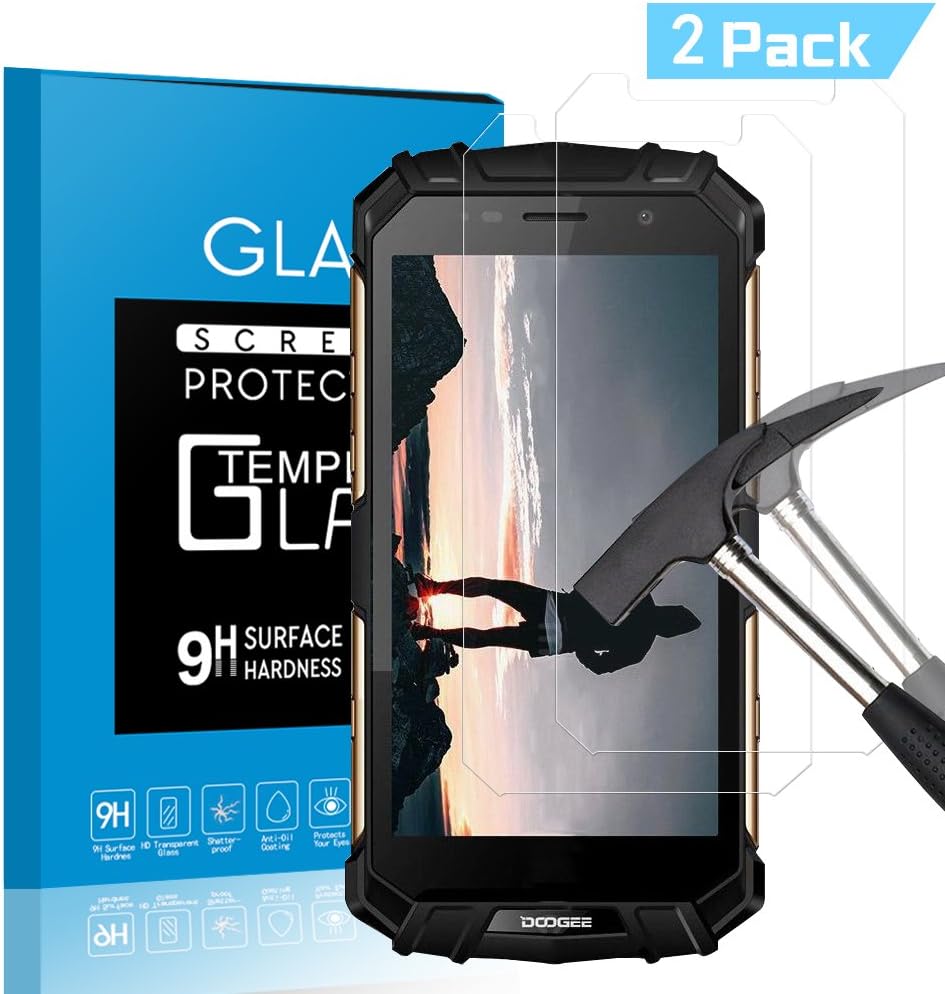JBAO DOOGEE S60 Lite Screen Protector, Premium Quality Tempered Glass [Anti-Scratch][Anti-Fingerprint][Case-Friendly] 0.3mm HD&9H Bubble-Free Film for DOOGEE S60 Lite [2 PACK]