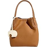 Premium Genuine Leather Bucket Bag - Versatile Handheld Design in First Layer Lychee Cowhide