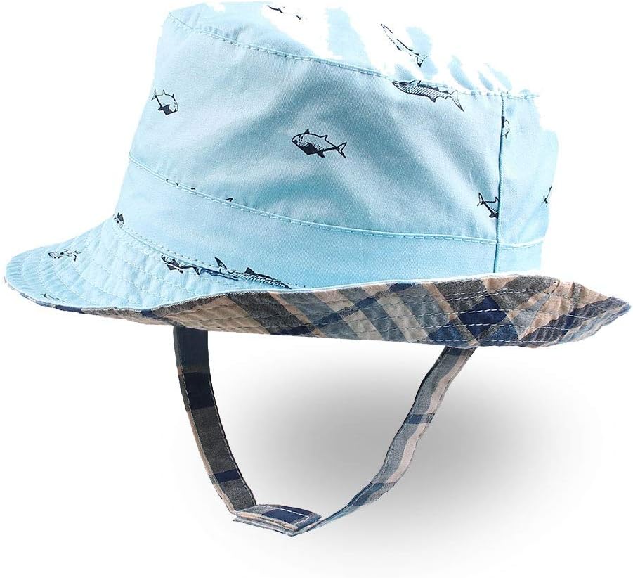 XIAOHAWANG Baby Boy Bucket Toddler Kids Sun Hat UPF 50+ Wide Brim Outdoor Beach Caps Play hat