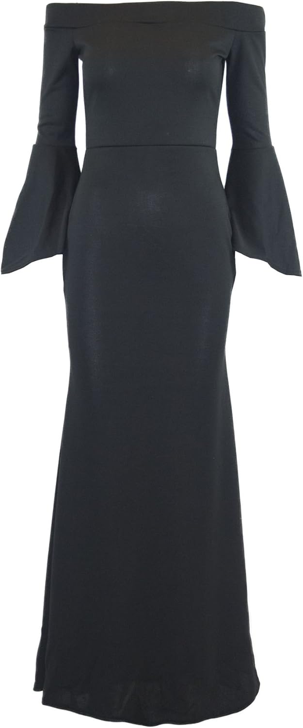 off the shoulder bodycon maxi dress