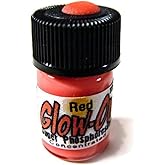 Glow-On Bubble Gum Red Color and Warm Red Glow, Gun Night Sights Paint. Small 2.3 ml Vial. Concentrated, Bright, Long Lasting