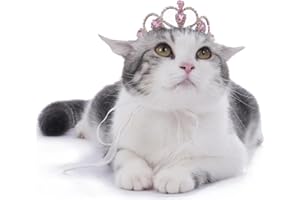 Lovelyshop Pet series Pink Gem Gold Rhinestone Dog/Cat Tiara Crown for Costume Hair Accessories -Small Size