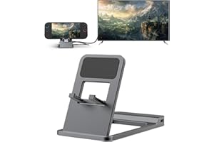 GuileKeys Switch 2 Dock Station, 4K HD Switch 2 TV Dock, Travel Portable Holder with Switch 2/Switch/Tablet/Phone 60W PD, Charging Stand with HDMI/Type-c/USB 3.0(NS2'S 21 Version Requires Update)
