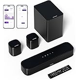 ULTIMEA 5.1ch Sound Bar with Subwoofer, Home Theater Virtual Surround Sound System for TV, Soundbar with App Control, 2 Surro