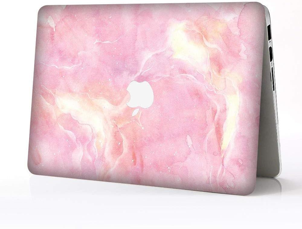 BERYLX Laptops Cases Covers for Macbook 12,Pink Marble Pattern Hard Plastic Shells Protective Cover Case Compatible MacBook 12" A1534