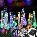 Color Solar String Lights Outdoor Waterproof Raindrop Lights Christma s Decro 30Led 21Foot Twinkle Fairy Lighting for Indoor Garden Xmas Tree Party Weddings Patio( Multi Color)