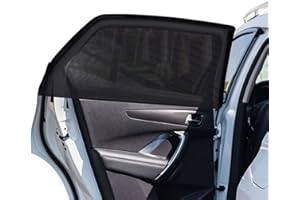 TECUUL 2Pack Large Size Super Elastic 42" to 53" Car Window Sunshades, for Large SUV, Pickup, Truck, Minivan, Breathable Mesh Window Screen, Side Window Screen for Car Camping