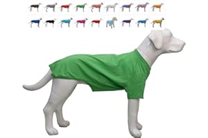 Lovelonglong Pet Clothing Dog Costumes Basic Blank T-Shirt Tee Shirts for Large Dogs Green XXXXL