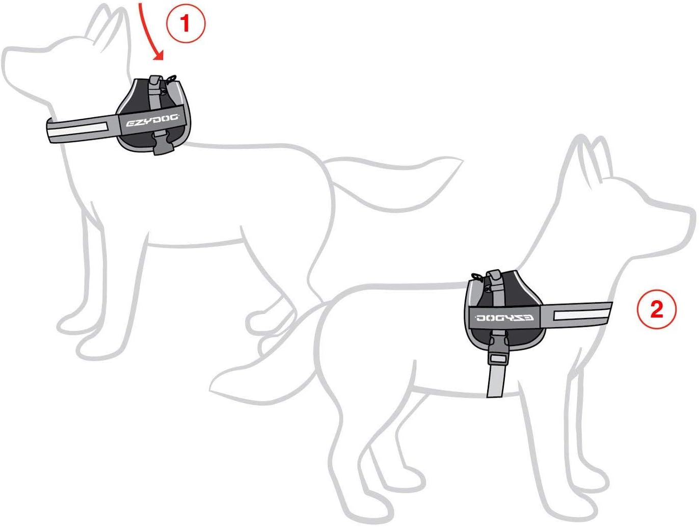 Ezydog Convert Harness, Extra Small, Burgundy, X-Small - Image 5
