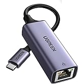 UGREEN USB C to Ethernet Adapter Gigabit RJ45 to Thunderbolt 3 Type C Network 1000Mbps LAN Converter Compatible with Switch,