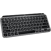 Logitech MX Keys Mini for Mac Minimalist Wireless Keyboard, Compact, Bluetooth, Backlit Keys, USB-C, Tactile Typing, Compatible with MacBook Pro & Air,iMac,iPad - Space Grey
