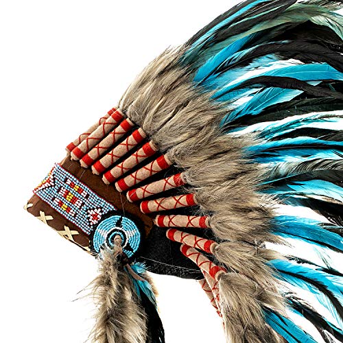 Novum Crafts Feather Headdress Native American Indian Inspired