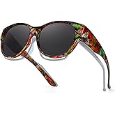 Xfeel Polarized Sunglasses Over Glasses for Women Trendy Shades Over Prescription Eyeglasses Sun Glasses