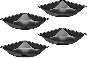 PATIKIL Square Weigh Boats, 4 Pack Plastic Large Scale Trays Powder Dispenser for Weighing Mixing, Black