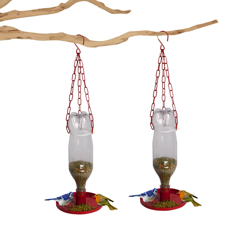 Diy Set Of 2 Bird Feeders Make Your Own Bird Feeder From Used