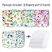 InnooBaby Premium Baby Cloth Diapers Unisex Prints, 6 All in One Size Diapers with 12 Inserts, Absorbent and No Leaks, Soft for Skin, Reusable and Washable