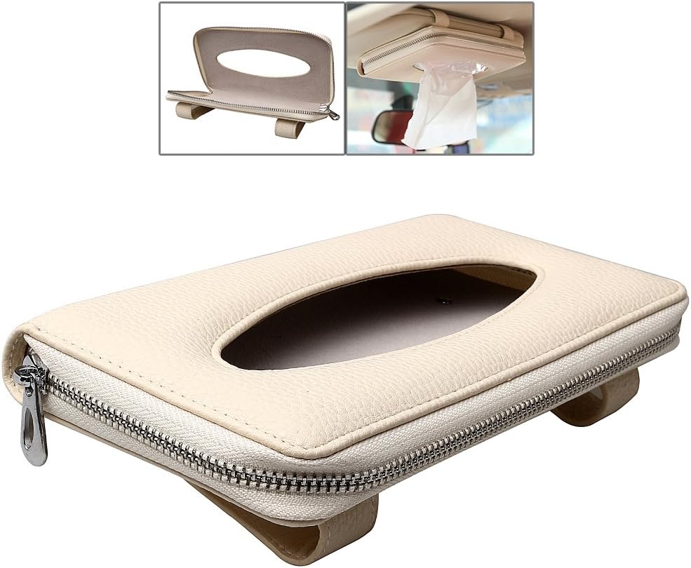 Amazon 車 ティッシュ ティッシュケース 車 ティッシュボックス ティッシュカバー 車 車用 家用 ベージュ 車用ティッシュカバー ボックス 車 バイク