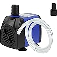 AQUANEAT Small Fountain Pump, 160 GPH Mini Submersible Water Pump with 3.3 ft Tubing, for Aquarium Fish Tank, Pet Water Fountain, Hydroponics, Pond Waterfall