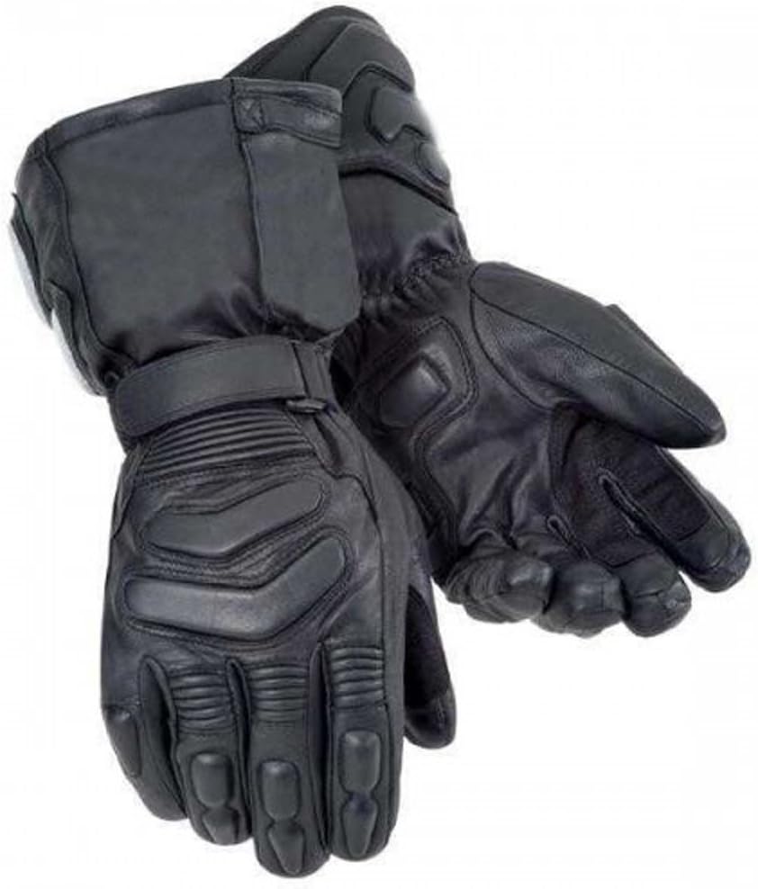 Bikers Gear Storm Winter Thinsulate Kevlar and Hipora Waterproof Gloves, Black, Size: S