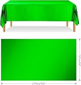 ELECLAND Green Plastic Tablecloth 137 x 274 cm Rectangular Foil view 2