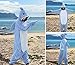 WOTOGOLD Animal Cosplay Costume New Shark Unisex Adult Pajamas Sky Blue, Medium