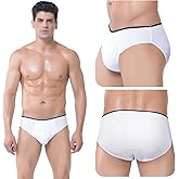 Relaxcare 10 Packs Mens Disposable Underwear Briefs,100% Cotton Portable Brief Panties for Travel Spa Hospital Emergencies