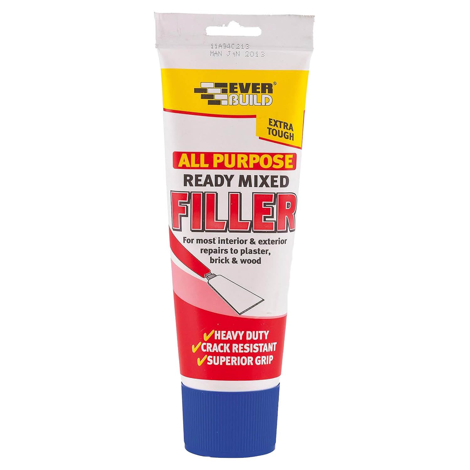 Everbuild All Purpose Ready Mixed Filler – Interior And Exterior Use – Dries White – 330g Tube