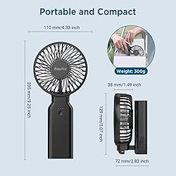 EasyAcc Portable Travel Fan [Max 53H Cooling