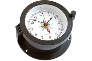 Trintec Nautical Marine Coastline Collection Quartz Time Clock (White) CC-W-01 Boat Cabin