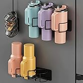 SKYVALE Magnetic Stanley Cup Holder for Fridge, 2 Magnetic Tumbler Holder and 1 Lid Rack for 40 oz Stanley, Kitchen Pantry Organizers and Storage for Stanley Cup Accessories