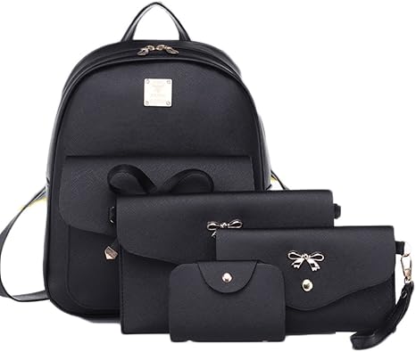 mochilas de piel negras para mujer