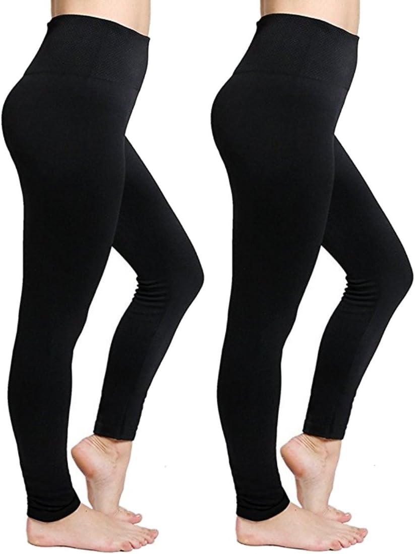 Regular/Plus Size Women's Fleece Lined Leggings High Waisted Leggings Winter Warm Leggings Tummy Control