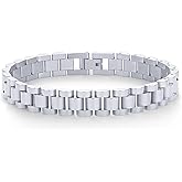 PAVOI 14K Gold Plated Waterproof Watch Strap Chain Bracelet for Women | Two Toned Mixed Metals Stainless Steel Chunky Link Bracelet