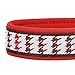 Blueberry Pet 2 Colors Soft & Comfy Artistic Houndstooth Check Padded Dog Collar, Trendy Red and Brown, Small, Neck 12