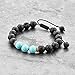 Mystiqs Fitness Adjustable Lava Rock Beaded Stone Bracelets Essential Oil Diffuser for Men/Women, Aromatherapy Ideal for Anti-Stress or Anti-Anxiety