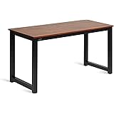 DECOHOLIC Computer Desk 55 ” Modern Simple Large Study Writing Desk Industrial Style Laptop PC Table for Home Office, with Le